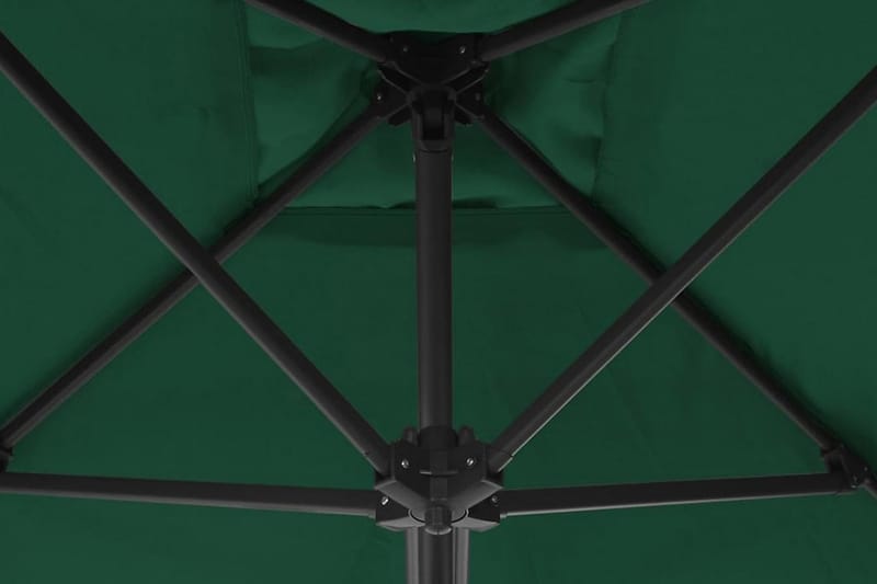 Udendørs Parasol Med Stålstang 250 X 250 Cm Grøn - Grøn - Parasoller