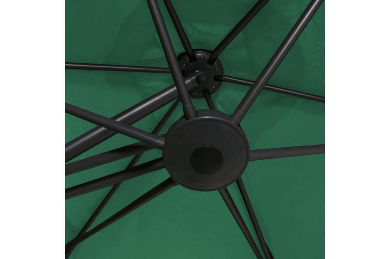 udendørs parasol med stålstang 300 cm grøn - Grøn - Parasoller