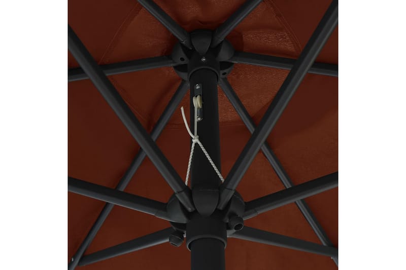 Udendørs Parasol Med Aluminiumsstang 270x246 cm Terracotta - Rød - Havemøbler - Solafskærmning - Parasoller