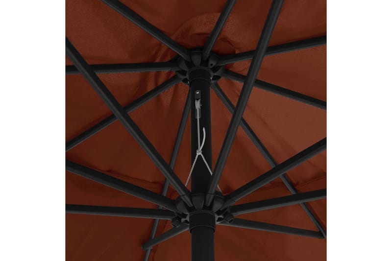 Udendørs Parasol Med Metalstang 400 cm Terracottafarvet - Rød - Havemøbler - Solafskærmning - Parasoller