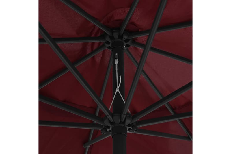 Udendørs Parasol Med Metalstang 400 cm Bordeauxrød - Rød - Havemøbler - Solafskærmning - Parasoller