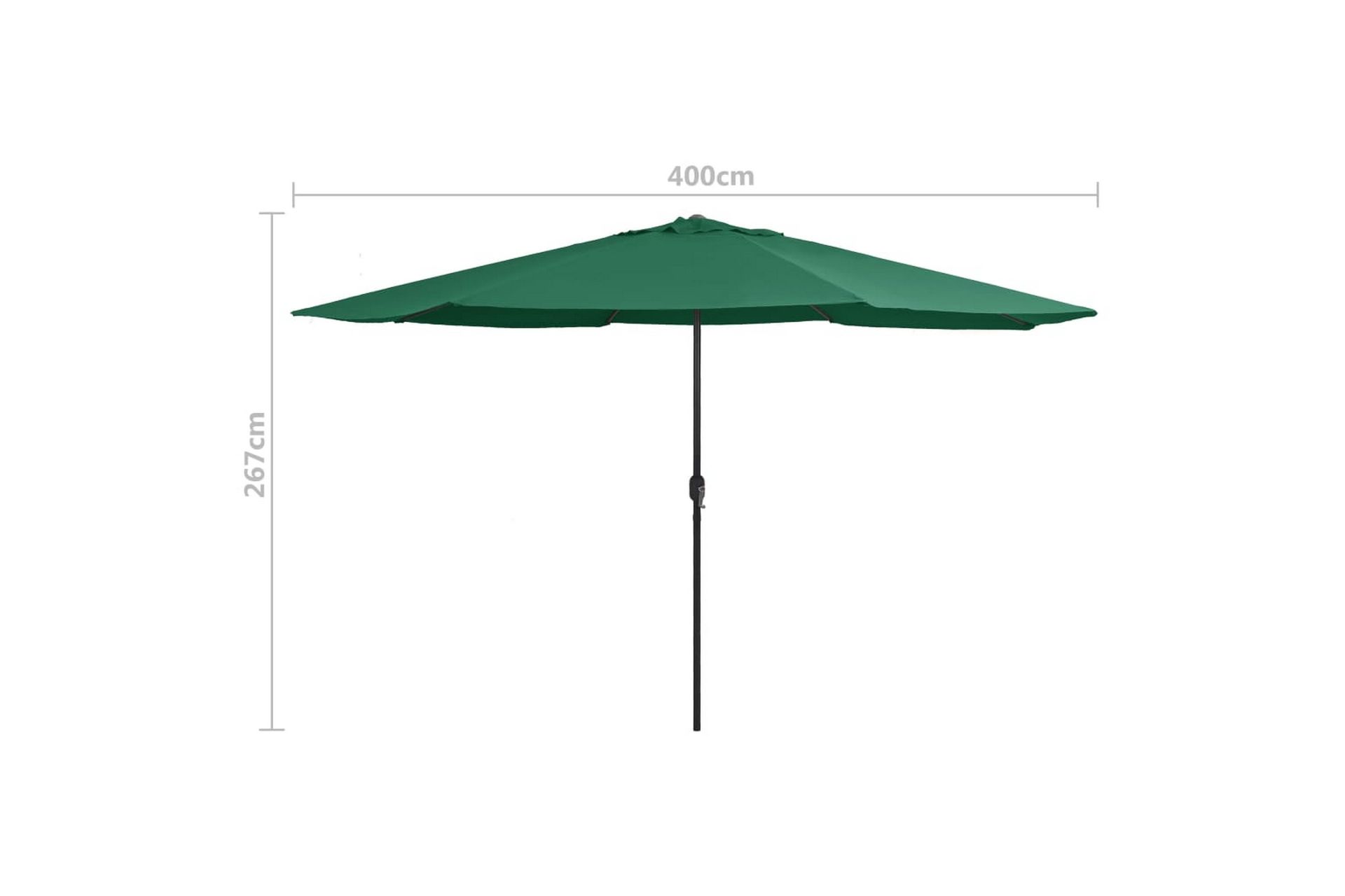 Udendørs Parasol Med Metalstang 400 cm Grøn - Grøn - Havemøbler - Solafskærmning - Parasoller