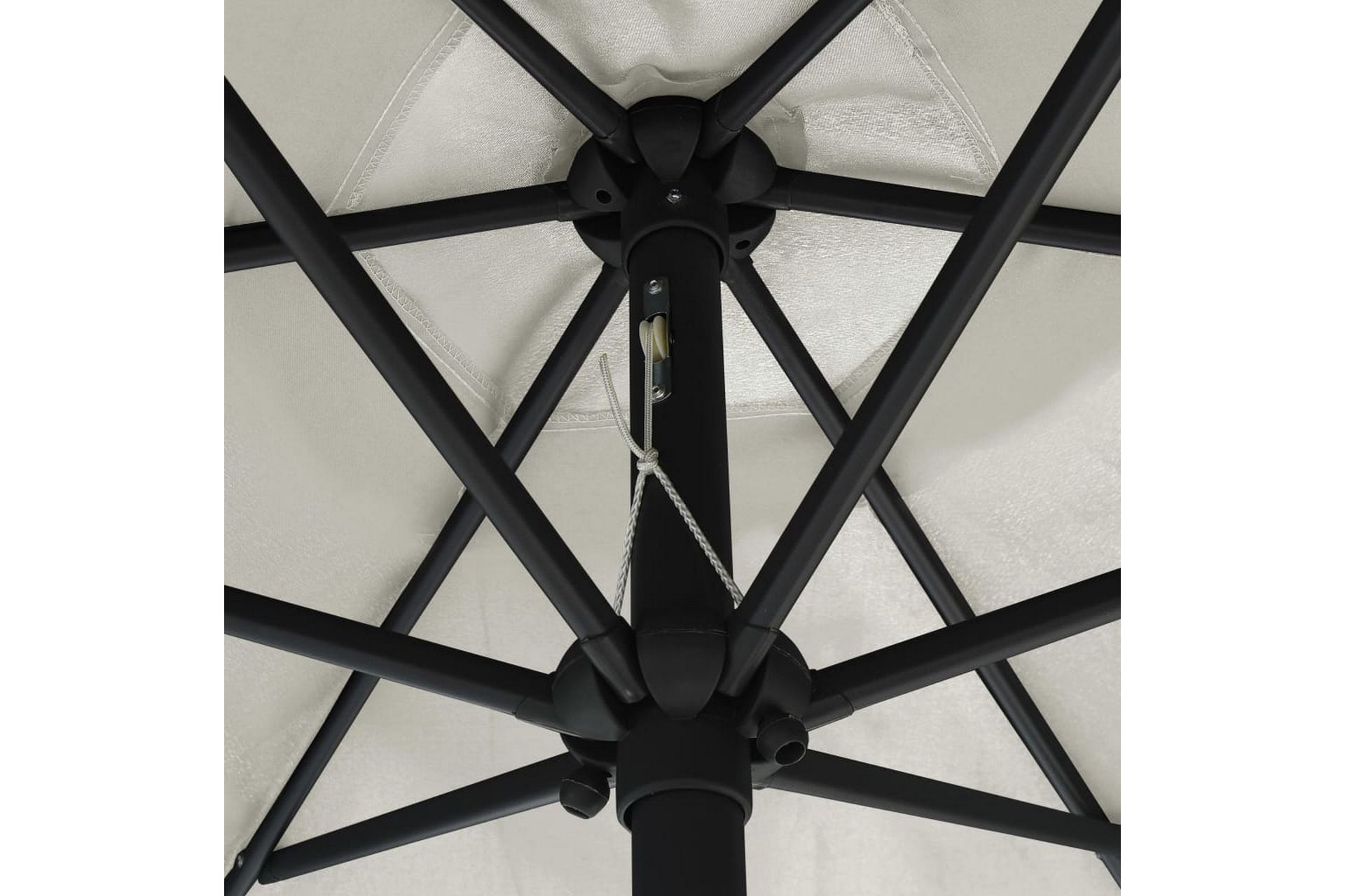 Udendørs Parasol Med Aluminiumsstang 270x246 cm Sandhvid - Hvid - Havemøbler - Solafskærmning - Parasoller