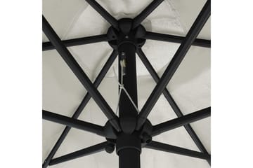 Udendørs Parasol Med Aluminiumsstang 270x246 cm Sandhvid - Hvid - Havemøbler - Solafskærmning - Parasoller