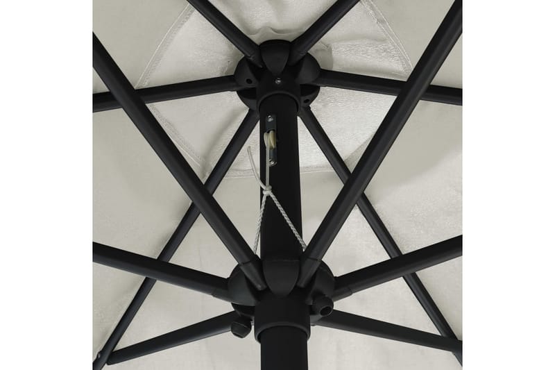 Udendørs Parasol Med Aluminiumsstang 270x246 cm Sandhvid - Hvid - Parasoller