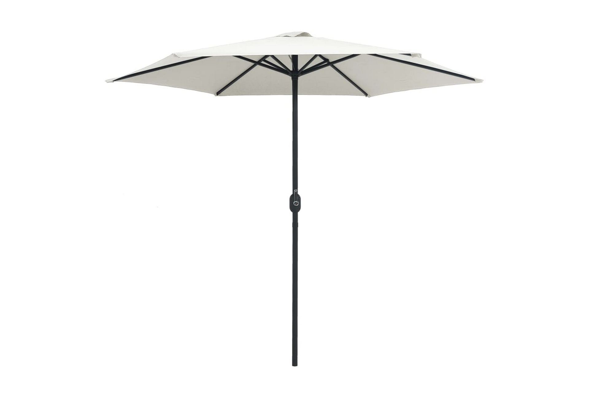 Udendørs Parasol Med Aluminiumsstang 270x246 cm Sandhvid - Hvid - Havemøbler - Solafskærmning - Parasoller