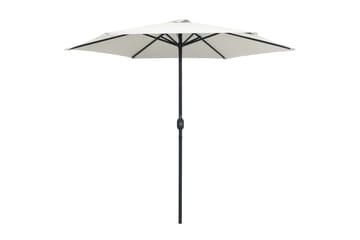 Udendørs Parasol Med Aluminiumsstang 270x246 cm Sandhvid - Hvid - Havemøbler - Solafskærmning - Parasoller