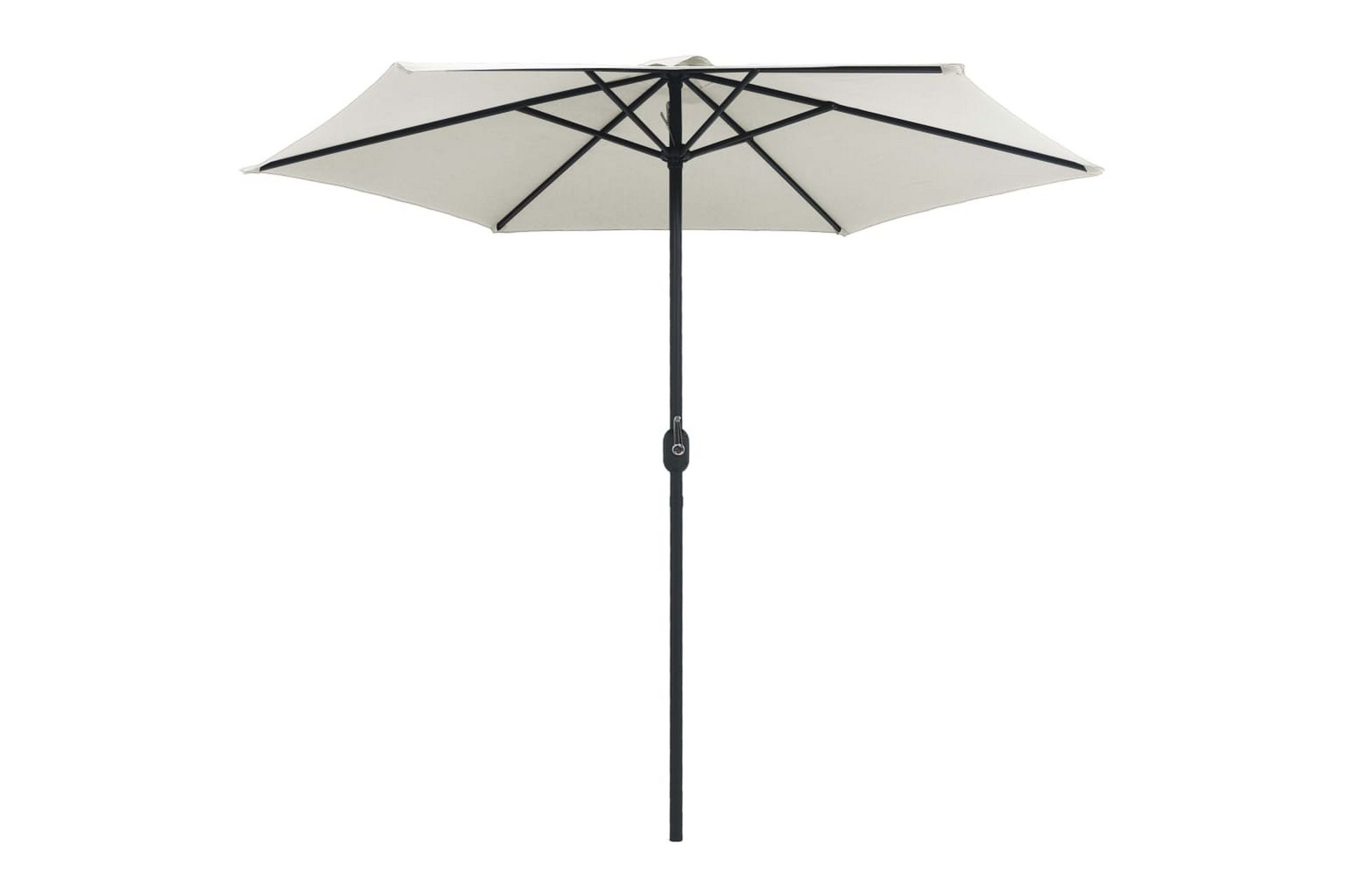 Udendørs Parasol Med Aluminiumsstang 270x246 cm Sandhvid - Hvid - Havemøbler - Solafskærmning - Parasoller