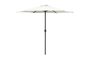 Udendørs Parasol Med Aluminiumsstang 270x246 cm Sandhvid - Hvid - Havemøbler - Solafskærmning - Parasoller