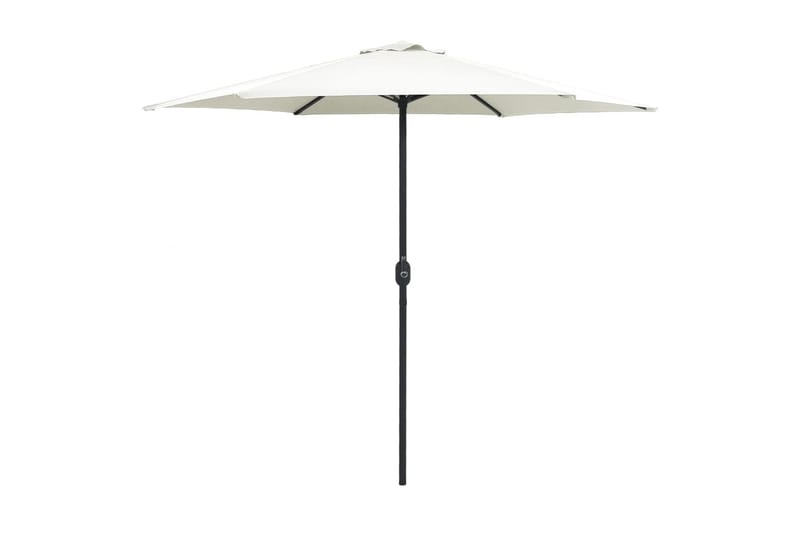 Udendørs Parasol Med Aluminiumsstang 270x246 cm Sandhvid - Hvid - Parasoller