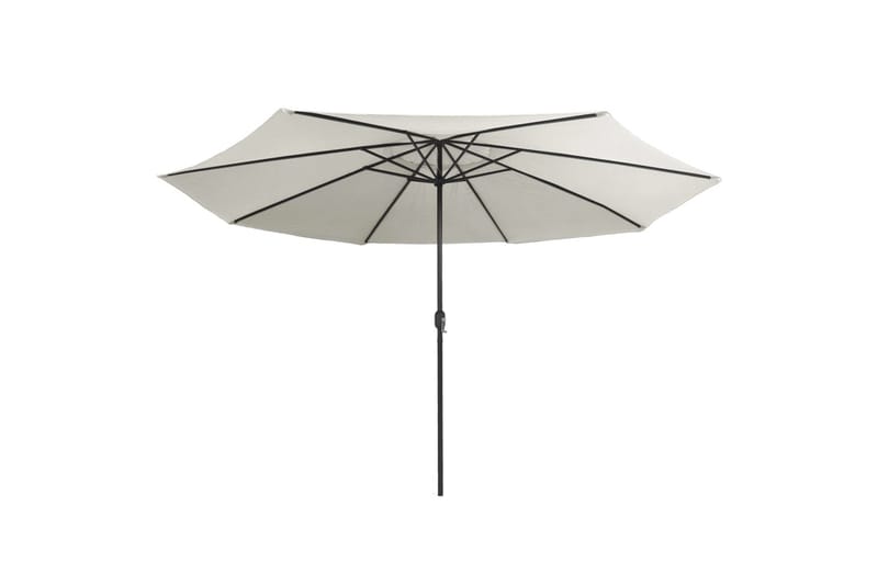 Udendørs Parasol Med Metalstang 400 cm Sandhvid - Hvid - Havemøbler - Solafskærmning - Parasoller