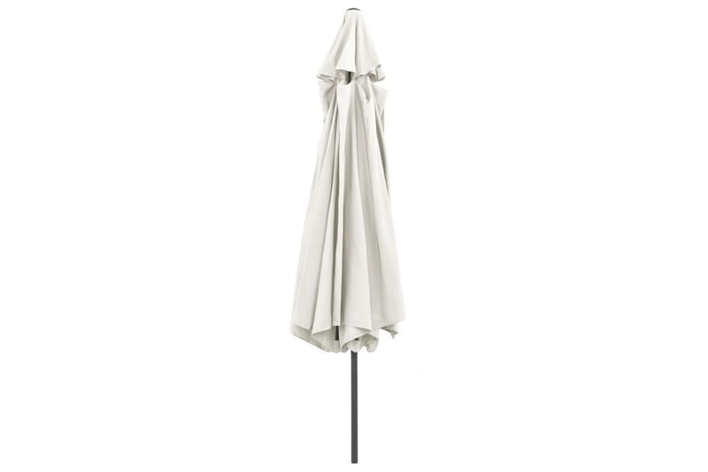 Udendørs Parasol Med Metalstang 400 cm Sandhvid - Hvid - Havemøbler - Solafskærmning - Parasoller