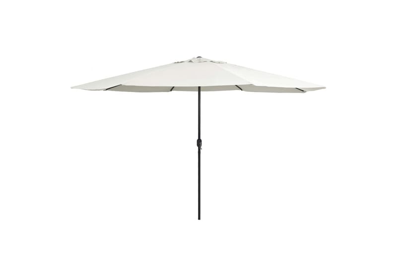 Udendørs Parasol Med Metalstang 400 cm Sandhvid - Hvid - Havemøbler - Solafskærmning - Parasoller