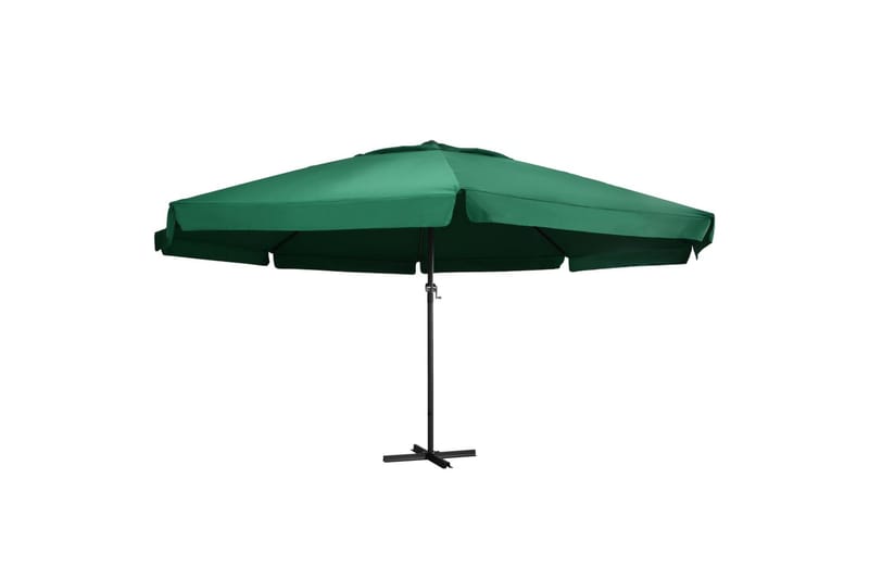 Udendørs Parasol Med Aluminiumsstang 600 cm Grøn - Grøn - Havemøbler - Solafskærmning - Parasoller
