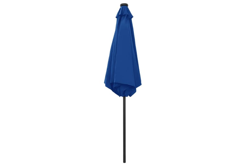 Udendørs Parasol Med Led-Lys Og Aluminiumsstang 270 cm Azurb - Blå - Havemøbler - Solafskærmning - Parasoller