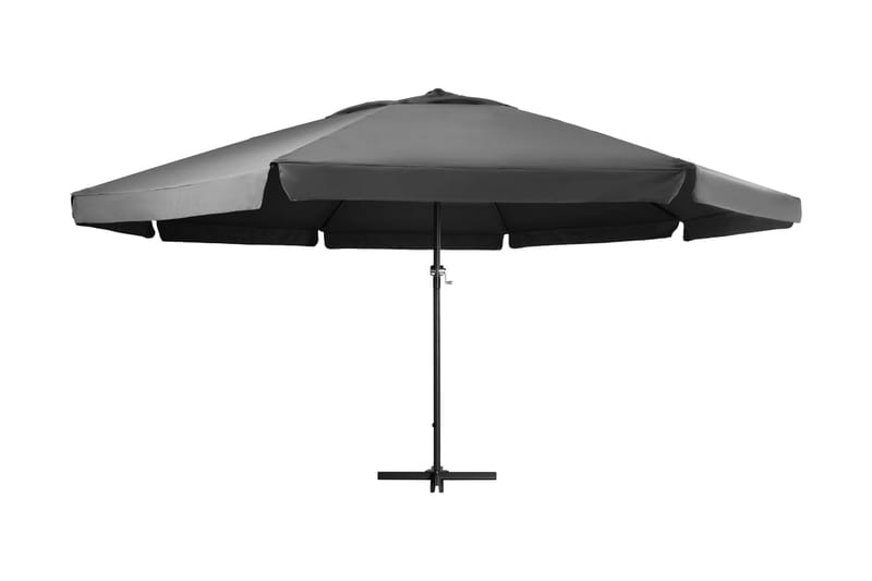 Udendørs Parasol Med Aluminiumsstang 600 cm Antracitgrå - Grå - Havemøbler - Solafskærmning - Parasoller