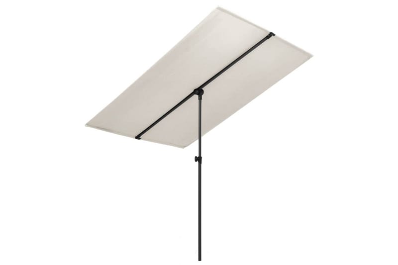 Udendørs Parasol med Aluminiumsstang 180x130 cm Sandfarvet - Hvid - Parasoller