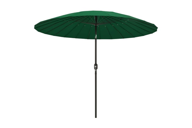 Udendørs Parasol med Aluminiumsstang 270 cm Grøn - Grøn - Havemøbler - Solafskærmning - Parasoller