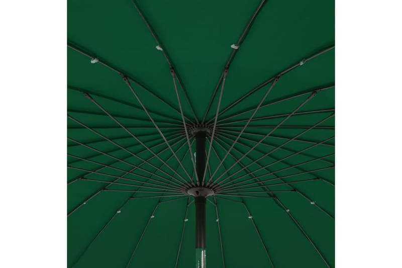 Udendørs Parasol med Aluminiumsstang 270 cm Grøn - Grøn - Havemøbler - Solafskærmning - Parasoller