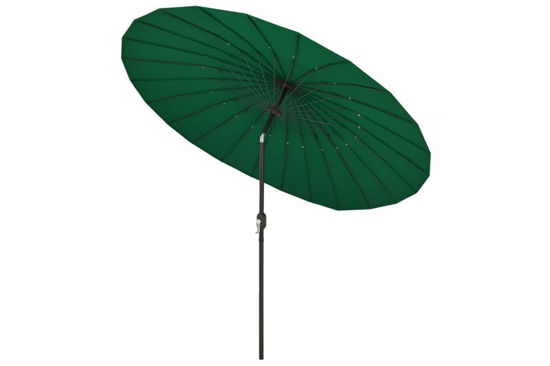 Udendørs Parasol med Aluminiumsstang 270 cm Grøn - Grøn - Havemøbler - Solafskærmning - Parasoller