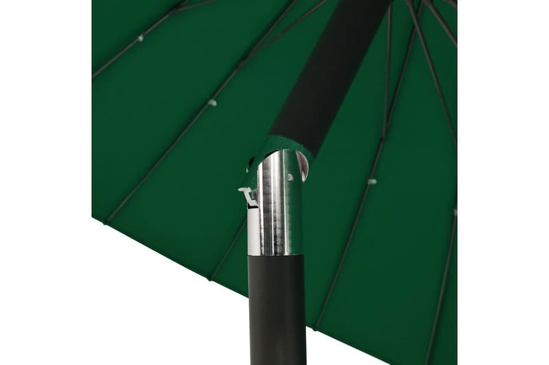 Udendørs Parasol med Aluminiumsstang 270 cm Grøn - Grøn - Havemøbler - Solafskærmning - Parasoller