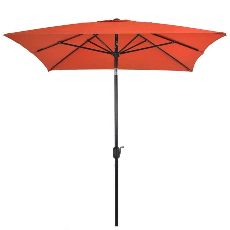 Udendørs Parasol m Metalstang 300 X 200 Cm Terracotta - Brun - Havemøbler - Solafskærmning - Parasoller