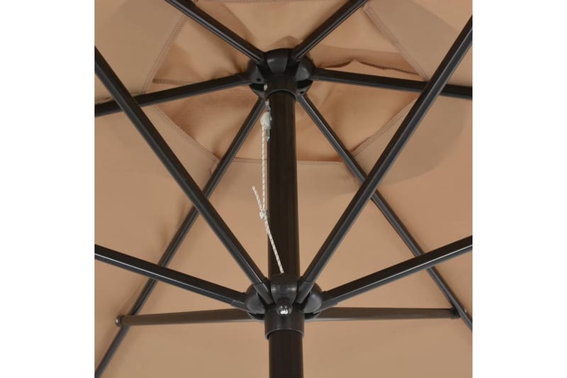 Udendørs Parasol Med Metalstang 300 Cm Gråbrun - Brun - Havemøbler - Solafskærmning - Parasoller