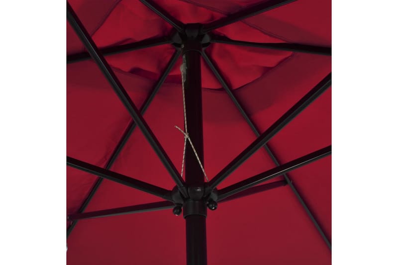 Udendørs Parasol Med Metalstang 300 X 200 Cm Bordeauxrød - Rød - Havemøbler - Solafskærmning - Parasoller