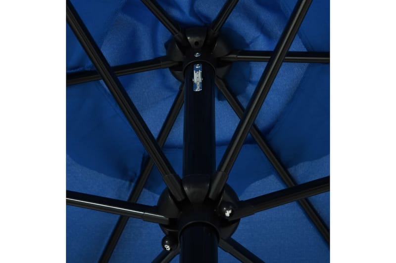 Udendørsparasol Med Metalstang 300 X 200 cm Azurblå - Blå - Parasoller