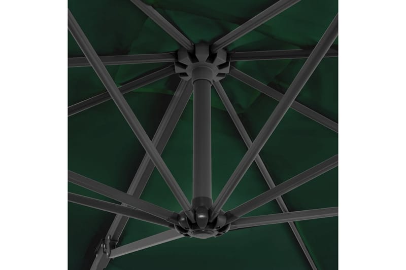 udendørsparasol med transportabel fod grøn - Parasoller