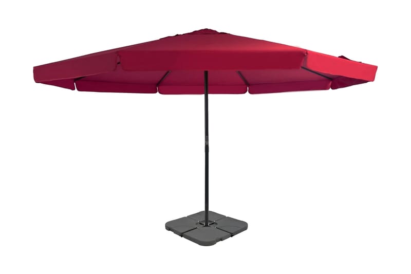 udendørsparasol med transportabel fod rød - Parasoller