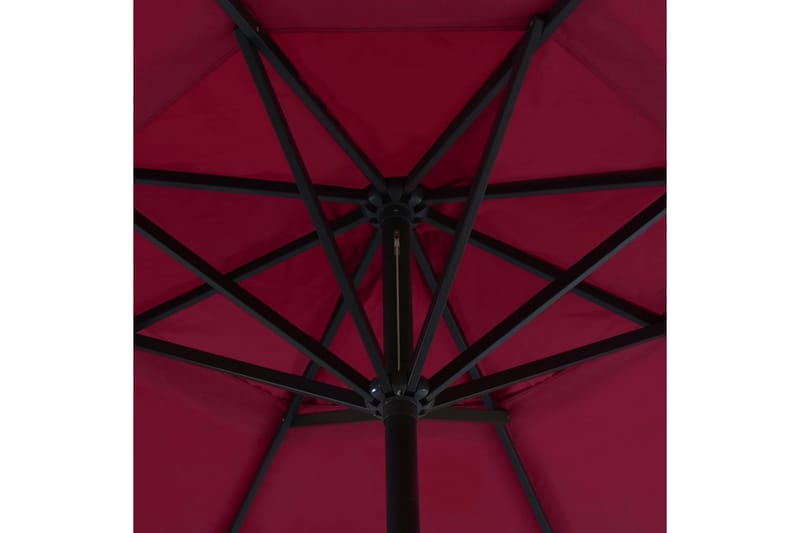 udendørsparasol med transportabel fod rød - Parasoller