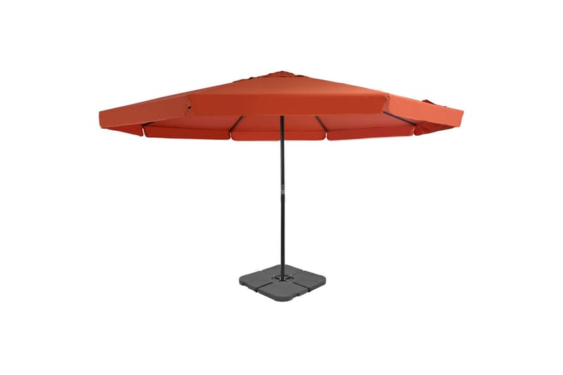 udendørsparasol med transportabel fod terracotta - Havemøbler - Solafskærmning - Parasoller