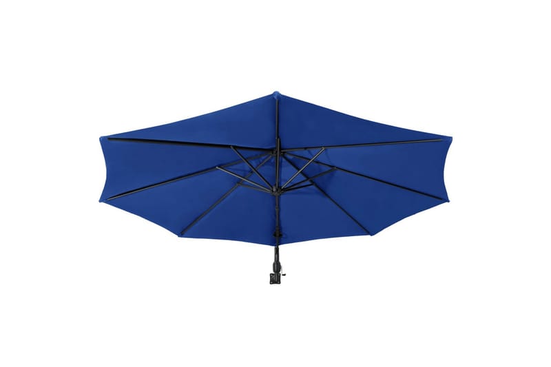 Væghængt Parasol Med Metalstang 300 cm Blå - Blå - Havemøbler - Solafskærmning - Parasoller