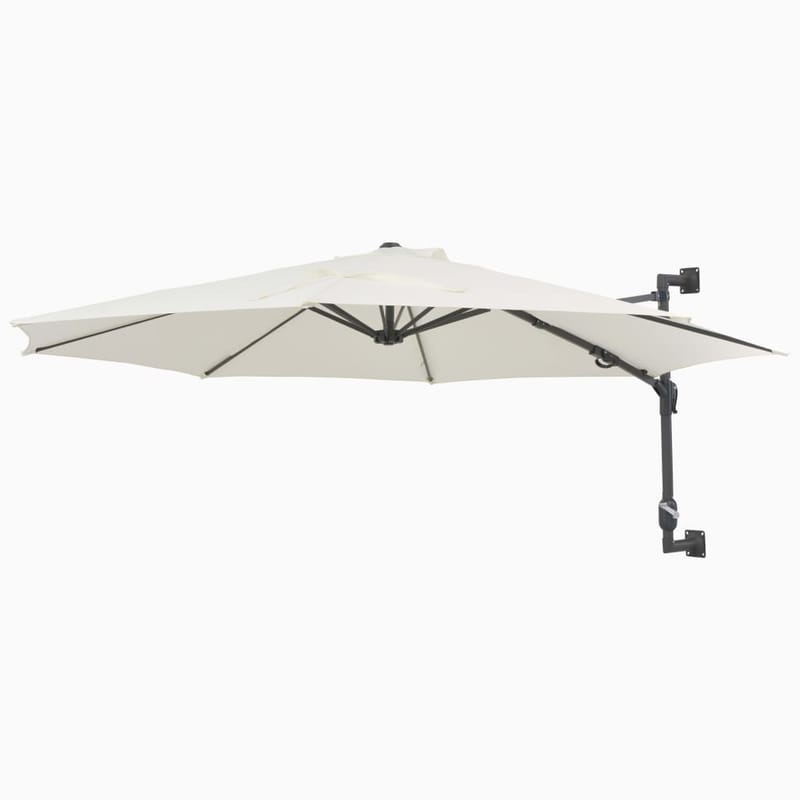 Væghængt Parsol Med Metalstang 300 Cm Sandfarvet - Beige - Havemøbler - Solafskærmning - Parasoller