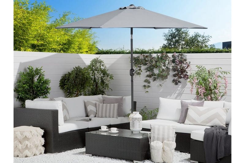 Varese Parasol 230 cm - Grå - Havemøbler - Solafskærmning - Parasoller