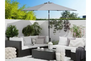 Varese Parasol 230 cm - Grå - Havemøbler - Solafskærmning - Parasoller - Balkonparasol