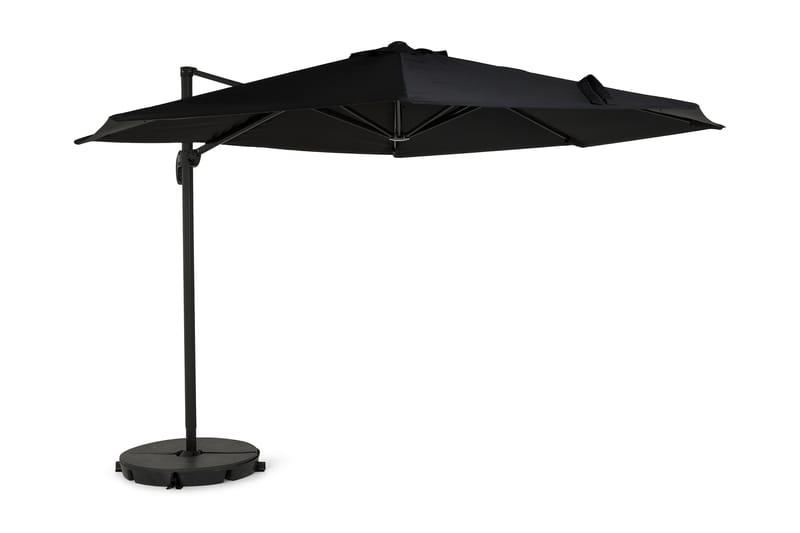 Vienna Lyx Parasol 3,5 m - Sort - Havemøbler - Solafskærmning - Parasoller