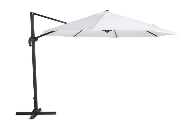 Vienna Lyx Parasol 3,5 m - Hvid/Sort - Havemøbler - Solafskærmning - Parasoller