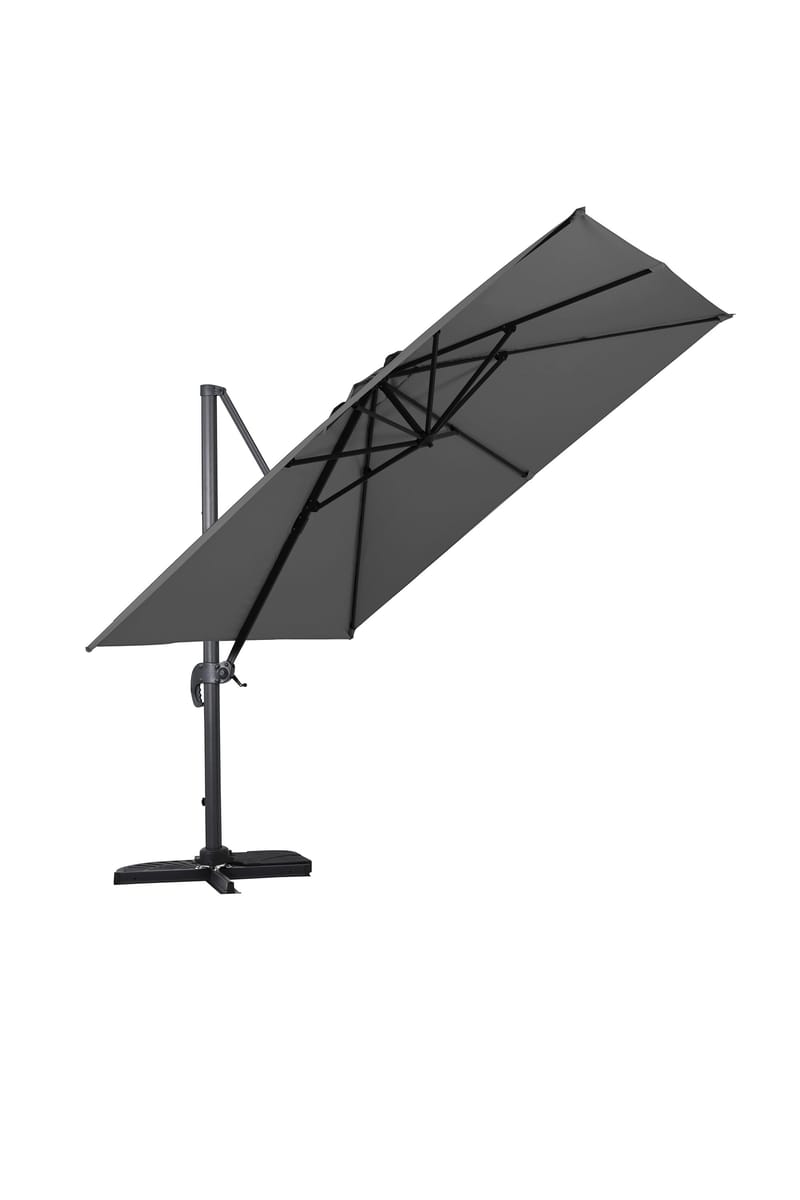 Vienna Parasol 3 m Rund - Sort - Havemøbler - Solafskærmning - Parasoller - Hængeparasol