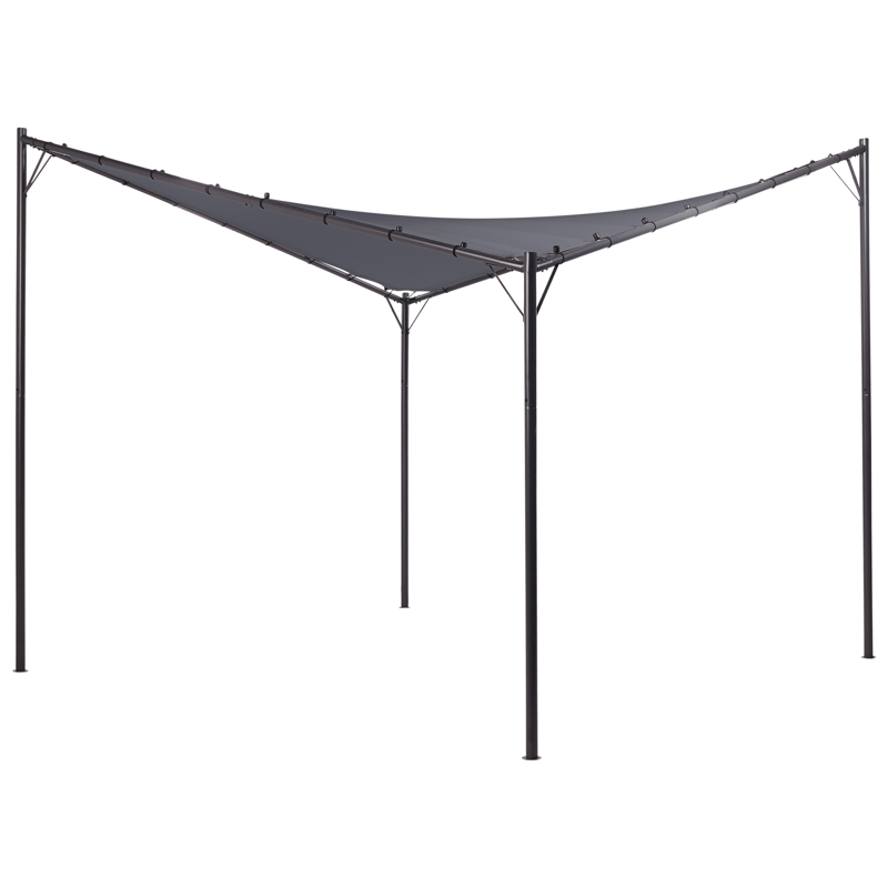 Pavillon Aventine 300 cm Stål - Grå/Sort - Havemøbler - Solafskærmning - Pergola