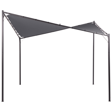 Pavillon Aventine 300 cm Stål - Grå/Sort - Havemøbler - Solafskærmning - Pergola