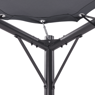 Pavillon Aventine 300 cm Stål - Grå/Sort - Havemøbler - Solafskærmning - Pergola