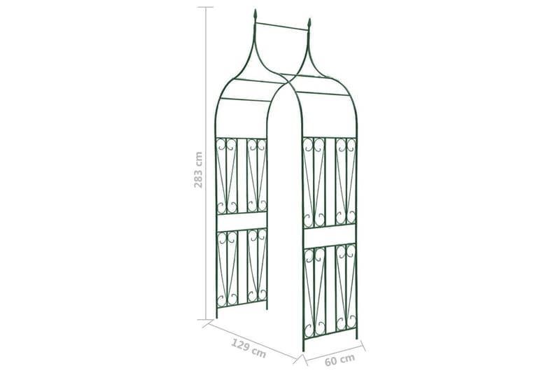 havebue med spydspidsdesign mørkegrøn - Grøn - Havemøbler - Solafskærmning - Pergola