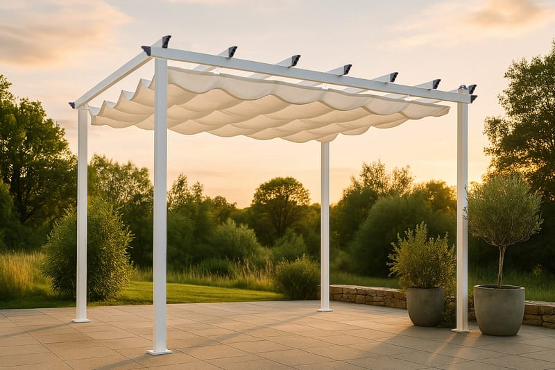 Lazio Pergola 348 cm - Hvid - Havemøbler - Solafskærmning - Pergola