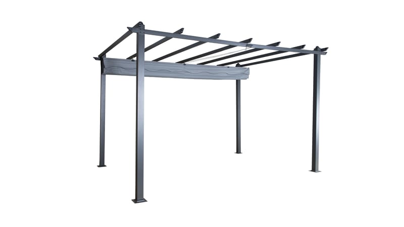 Lazio Pergola 295x395 cm - Sort/Grå - Havemøbler - Solafskærmning - Pergola