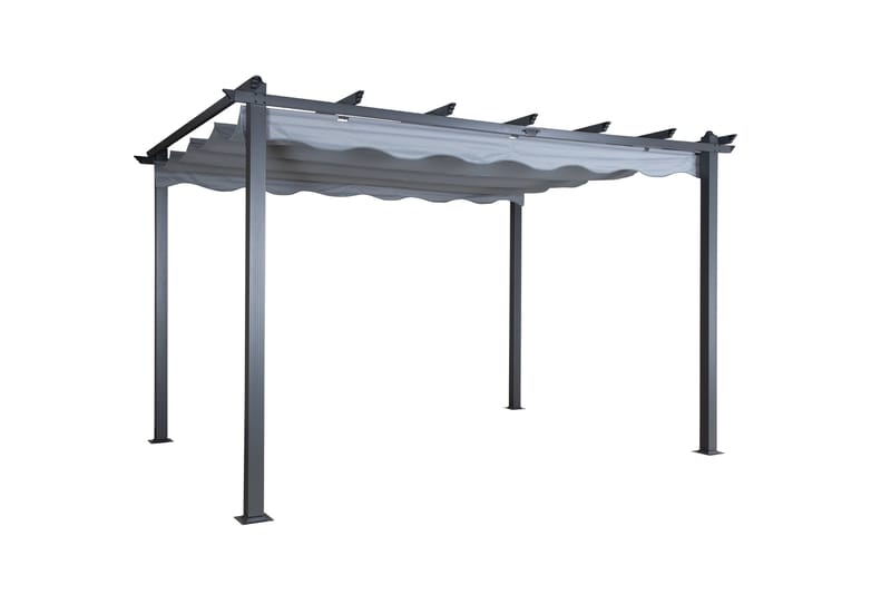 Lazio Pergola 295x395 cm - Sort/Grå - Havemøbler - Solafskærmning - Pergola