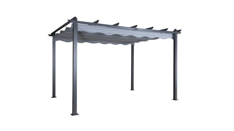 Lazio Pergola 295x395 cm - Sort/Grå - Havemøbler - Solafskærmning - Pergola