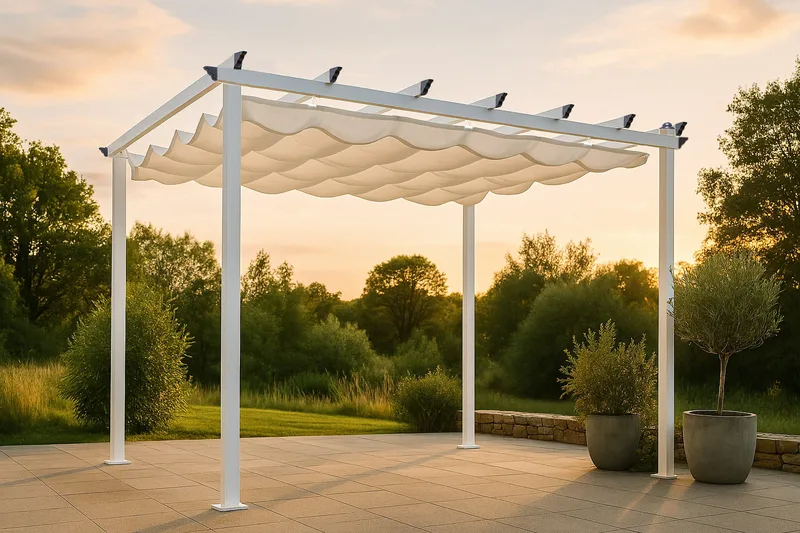 Lazio Pergola 348 cm - Hvid - Havemøbler - Solafskærmning - Pergola