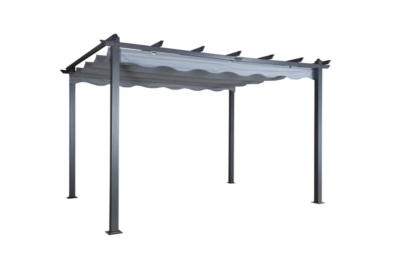 Lazio Pergola 295x395 cm - Sort/Grå - Havemøbler - Solafskærmning - Pergola
